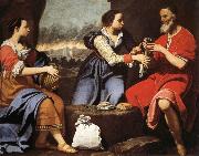 Lorenzo Lippi Lot and His Daughters oil painting reproduction
